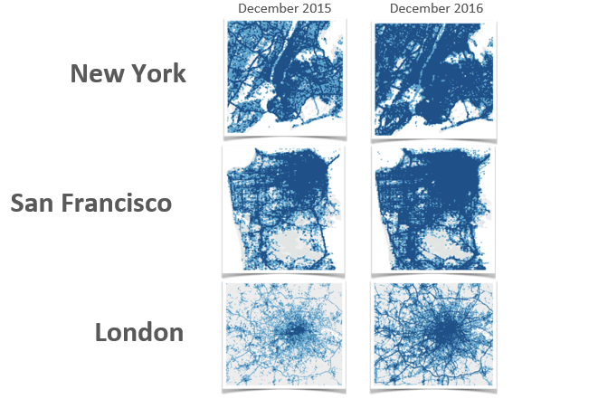 The amount of area covered by Tile users is only increasing.